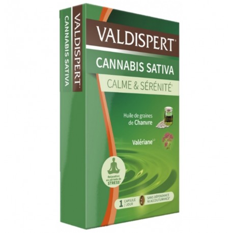Valdispert Cannabis Sativa Calme & Sérénité 24 Capsules 8711744050443