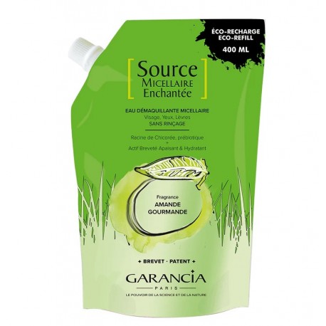 Garancia Source Micellaire Enchantée Eau Démaquillante Micellaire Amande Gourmande Éco-Recharge 400 ml 3700928800047