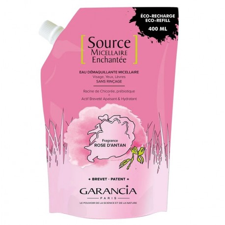 Garancia Source Micellaire Enchantée Eau Démaquillante Micellaire Rose d'Antan Éco-Recharge 400 ml 3700928800030