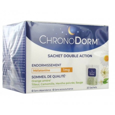 ChronoDorm Double Action Mélatonine 1 mg 20 Sachets 3401560036527