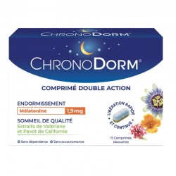ChronoDorm Double Action Mélatonine 1,9 mg 15 Comprimés 3700399100288