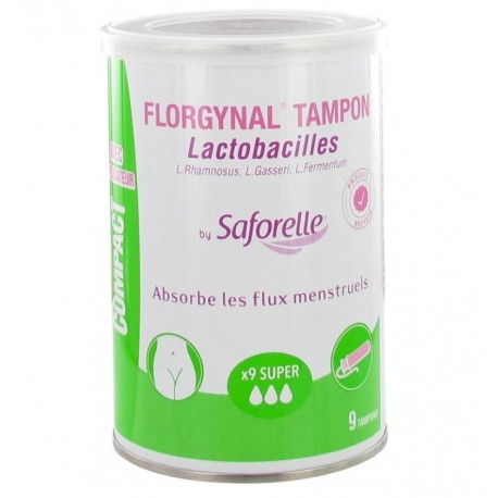 Saforelle Florgynal Probiotic Tampon with Compact Applicator 9 Super 3700399101186