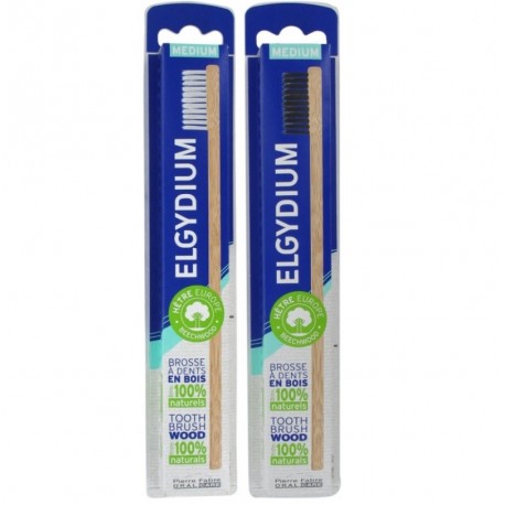 Elgydium Brosse à Dents en Bois Medium 3577056024184