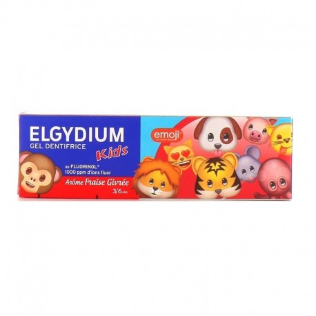 Elgydium Kids Gel Dentifrice Protection Caries Fraise Givrée 3-6 ans 50 ml 3577056025617