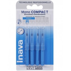 Inava Mono Compact 4 Brossettes Interdentaires Bleu 0,8 mm 3577056020322