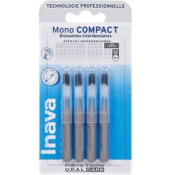 Inava Mono Compact 4 Brossettes Interdentaires Gris 2,6 mm