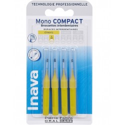 Inava Mono Compact 4 Brossettes Interdentaires Jaune 1 mm