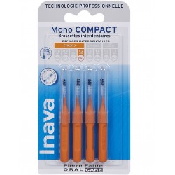 Inava Mono Compact 4 Brossettes Interdentaires Orange 1,2 mm