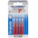 Inava Mono Compact 4 Brossettes Interdentaires Rouge 1,5 mm 3577056020353