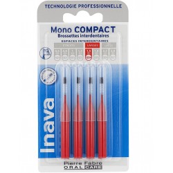 Inava Mono Compact 4 Brossettes Interdentaires Rouge 1,5 mm 3577056020353