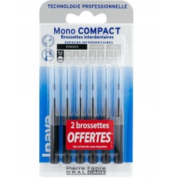 Inava Mono Compact 6 Interdental Brushes Black 0.6 mm