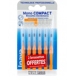 Inava Mono Compact 6 Brossettes Interdentaires Orange 1,2 mm 3577056020834
