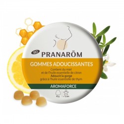 Pranarôm Aromaforce Gommes Adoucissantes Miel Citron Bio 45 g