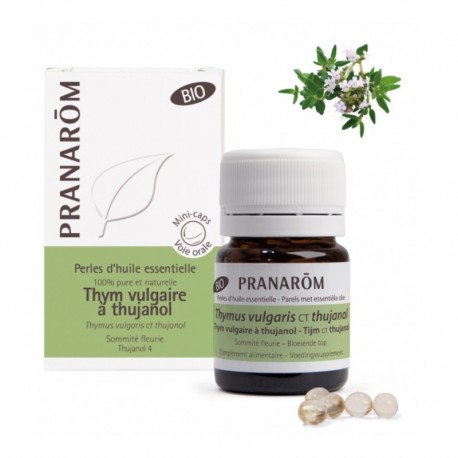 Pranarôm Perles d'Huile Essentielle Thym Vulgaire à Thujanol Bio 60 Perles 5420008556548