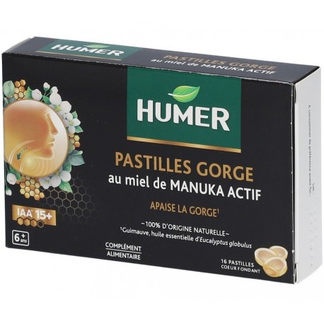 URGO Humer Pastilles Gorge Miel Manuka 16pcs - Apaise Gorge