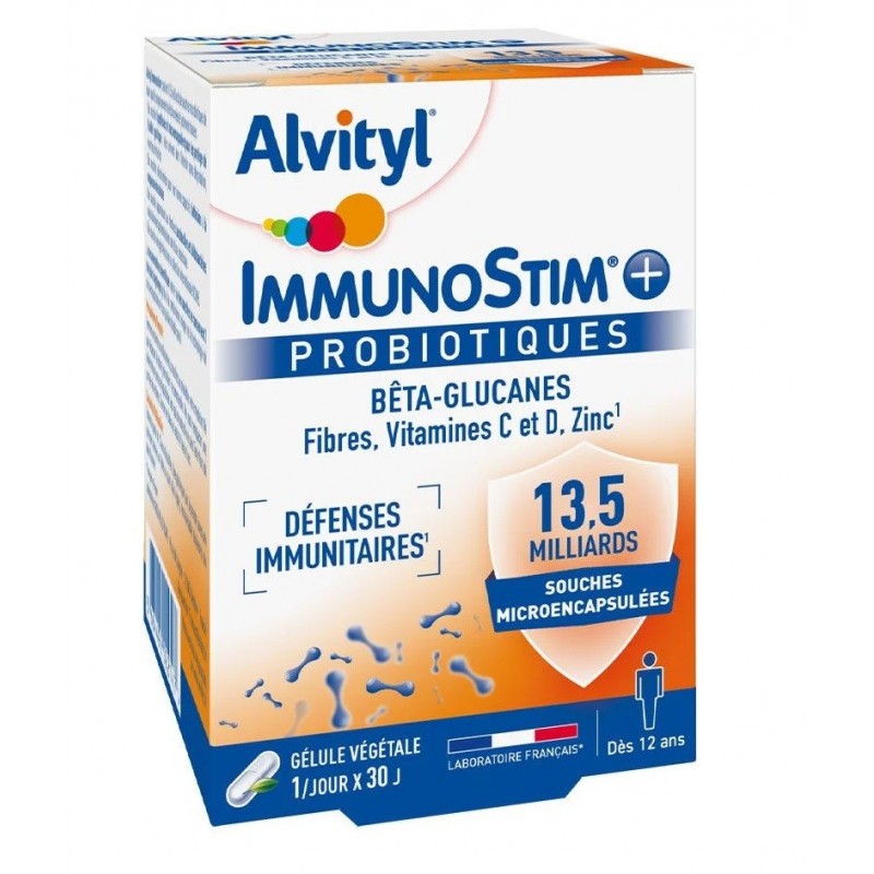 Alvityl ImmunoStim+ Probiotiques 30 gélules