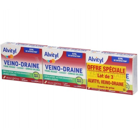 Alvityl Veino-Draine 3 x 30 Gélules 3664492000138