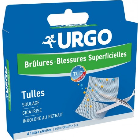 Urgo Brûlures Blessures Superficielles 6 Tulles Stériles Petit Format 3401047251832