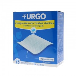 Urgo Compresses Stériles Non Tissé 10 cm x 10 cm Boîte de 25 3664492015194