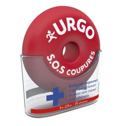 Urgo S.O.S Coupures Bande Stop Saignement 3 m x 2,5 cm