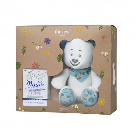 Mustela Gift Set Musti Eau de Soin Delicate Fragrance 50 ml + Cuddly Toy 3504105042929