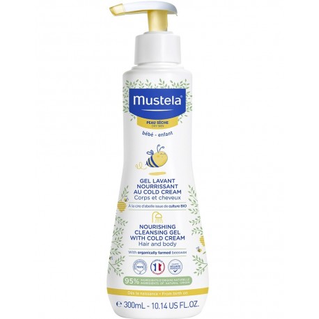 Mustela Gel Lavant Nourrissant au Cold Cream à la Cire d'Abeille 300 ml 3504105036089
