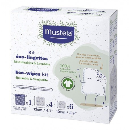 Mustela Kit Éco-Lingettes Filet de Lavage + 10 Lingettes 3504105037895