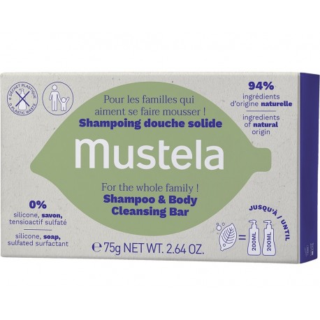 Mustela Shampoing Douche Solide 75 g 3504105039813