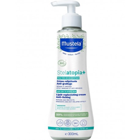 Mustela Stelatopia+ Lipid-Replenishing Cream Anti-Itching Organic 300 ml 3504105039875