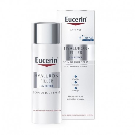 Eucerin Hyaluron-Filler + 3x Effect Day Cream SPF15 Normal to Combination Skin 50 ml 4005800294778