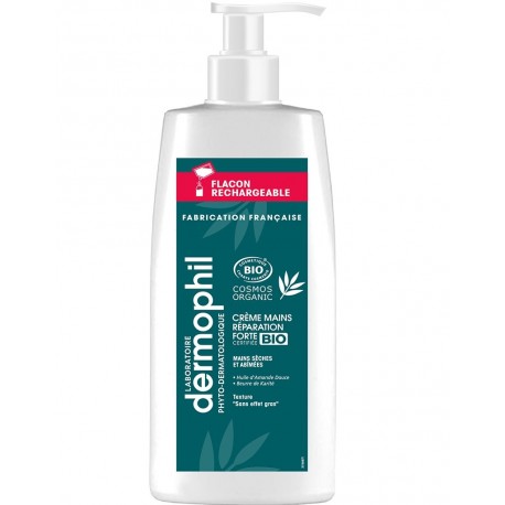 Dermophil Indien Crème Mains Réparation Forte Bio 200 ml 3700322004430