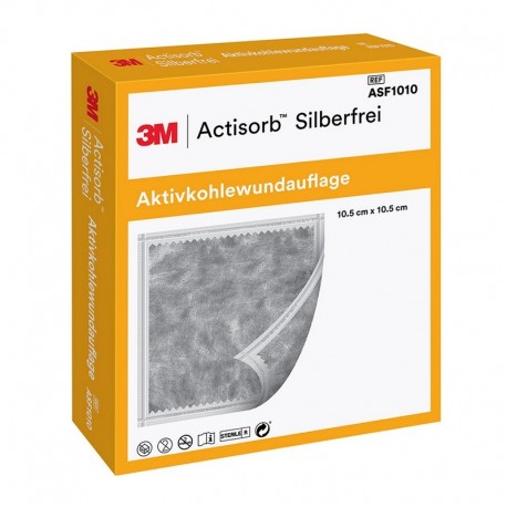3M Actisorb Pansement au Charbon Actif 10,5 cm x 10,5 cm 4054596950900