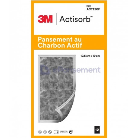 3M Actisorb Pansement au Charbon Actif 10,5 cm x 19 cm 3401052078462