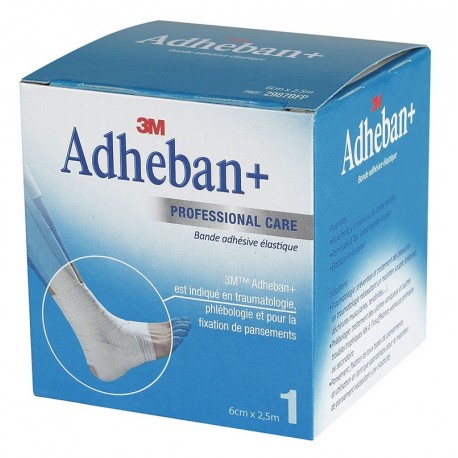 3M Adheban+ Bande Adhésive Élastique 6 cm x 2,5 m 4054596068353