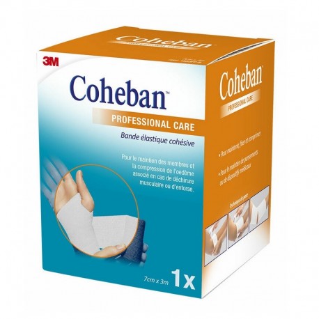 3M Coheban Bande de Contention Cohésive Blanc 3 m x 7 cm 4046719318254