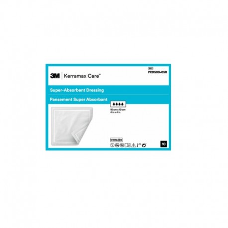 3M Kerramax Care Pansement Super Absorbant 10 cm x 10 cm 4054596952850