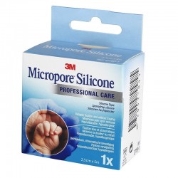 3M Micropore Silicone Tape 25 mm x 5 m