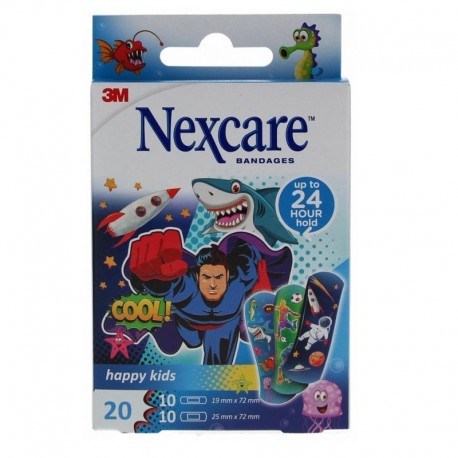 Nexcare Happy Kids Blue 20 Plasters 4054596879188