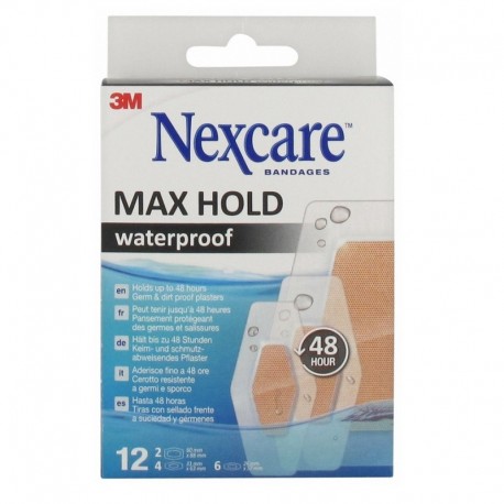 Nexcare Max Hold Waterproof 12 Plasters 4054596763043