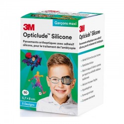 3M Opticlude Silicone Boys Pansements Orthoptiques 5,7 cm x 8 cm