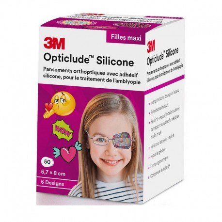 3M Opticlude Silicone Girls Orthoptic Eye Patches 5,7 cm x 8 cm 4054596758148