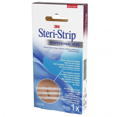 3M Steri-Strip Suture Cutanée Stérile 6 mm x 75 mm 8470002674271