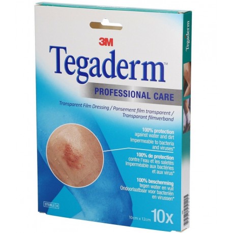 3M Tegaderm Pansement Adhésif Transparent 10 x 10 cm x 12 cm 4064035126599