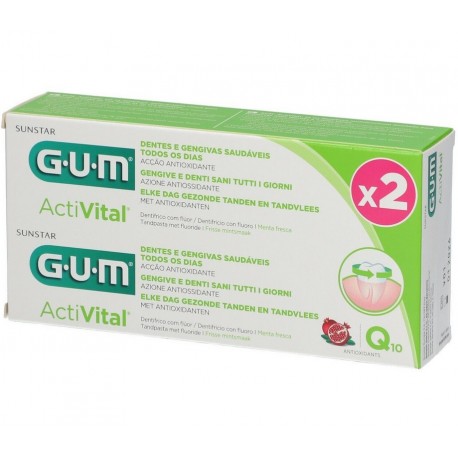 Gum Activital Toothpaste Gel 2 x 75 ml 7630019902847