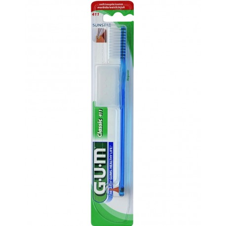 Gum Classic Brosse à Dents Souple 4 Rangs Grande Tête 411 0070942004114