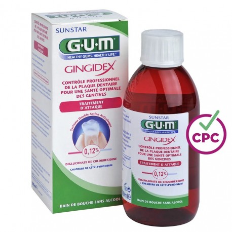 Gum Gingidex Bain de Bouche Traitement d'Attaque 300 ml 0070942304047
