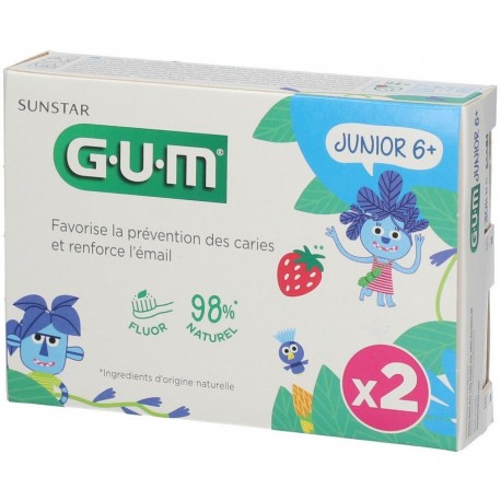Gum Junior Toothpaste 6+ 2 x 50 ml 7630019904421
