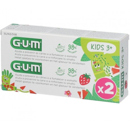 Gum Kids Dentifrice 3 Ans et + 2 x 50 ml 7630019906395