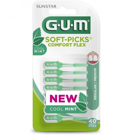 Gum Soft-Picks Comfort Flex Cool Mint Regular 40 Unités 7630019903622