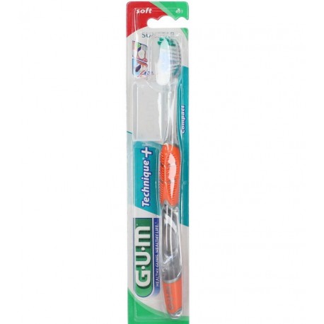 Gum Technique+ Brosse à Dents Souple Compacte 491 0070942121583